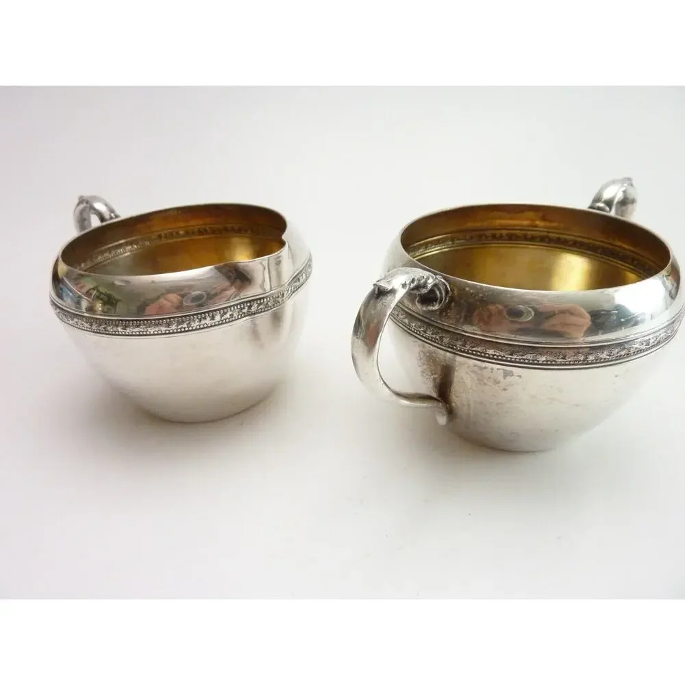 Vintage Viking Plating Silverplate Creamer Sugar Bowl Hostess Set Service